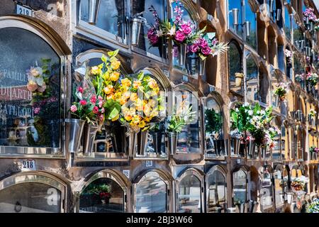 Cementeri Les Corts a Barcellona. Foto Stock