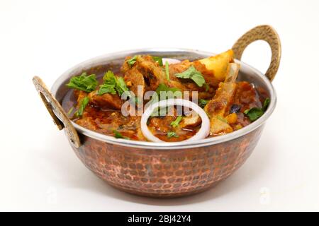 Piatto di carne indiano o curry di montone Foto Stock