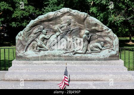 Memoriale degli uomini minuti a Lexington in Massachusetts. Foto Stock