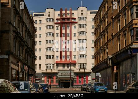 Glasgow città sotto le restrizioni di blocco coronavirus Foto Stock