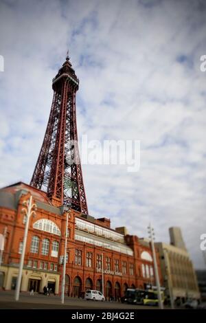 Dalla torre di Blackpool, Lancashire, Regno Unito. Foto Stock