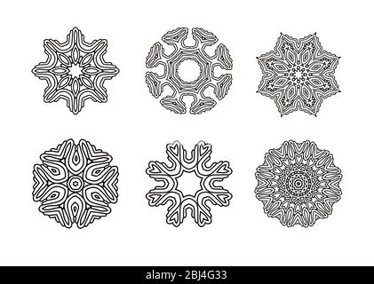 Elementi decorativi vintage. Sfondo disegnato a mano. Islam Arabo ottomano indiano motivi. Foto Stock