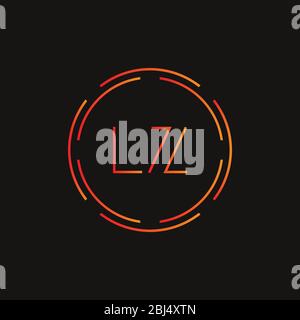 LZ iniziale lettera Logo Design template vettoriale. Lettera astratta LZ logo Design Illustrazione Vettoriale