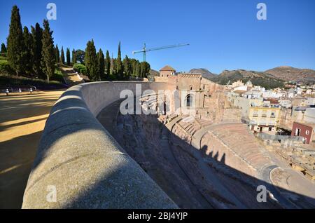 Teatro Romano a Cartagena, Murcia, Spagna Foto Stock