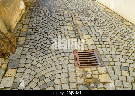 Scena stradale nel centro di Melk in autunno, Melk, bassa Austria, Austria Foto Stock