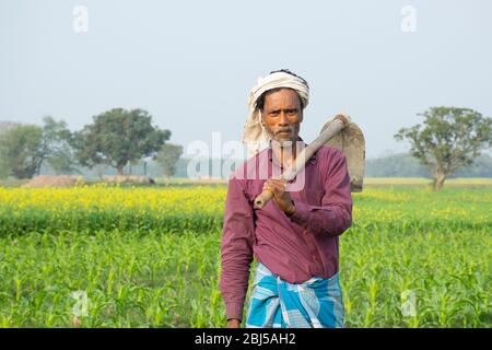 Coltivatore indiano, bihar, India Foto Stock