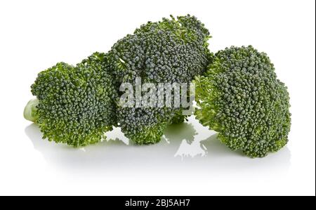 Broccoli Freschi Isolati Su Sfondo Bianco Foto Stock