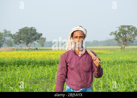 Coltivatore indiano, bihar, India Foto Stock