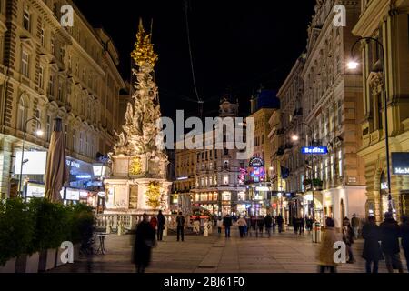 Passeggiata pedonale nel centro di Vienna, Vienna, bassa Austria, Austria Foto Stock