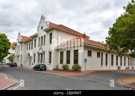 Una bella vista di una delle migliori università in Sud Africa, Stellenbosch University Campus, Western Cape, Sud Africa Foto Stock