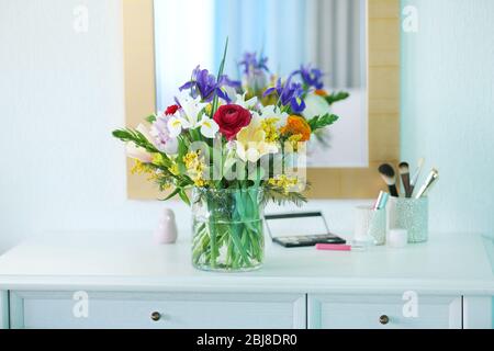 Un bouquet di fiori freschi, primo piano Foto Stock