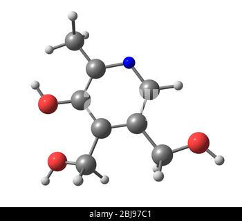 Piridossina (vitamina B6). La piridossina è uno dei composti che possono essere chiamati vitamina B6, insieme al piridossale e alla piridossamina. Foto Stock