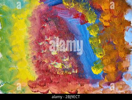 Pittura di azione. Foto di grunge astratta, carta da parati colorata fatta a mano Foto Stock
