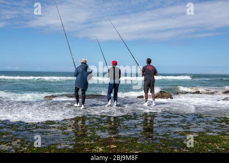 Pescatori in Sudafrica Foto Stock