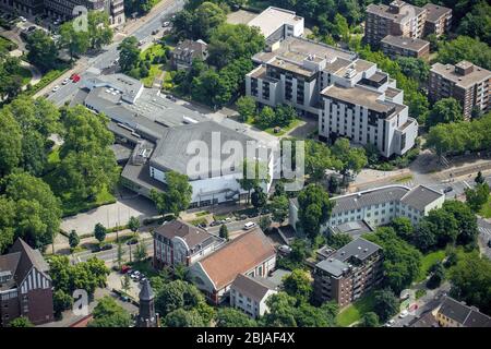 Centro congressi Luise-Albertz-Hall Oberhausen GmbH a Oberhausen, sulla destra, l'NH Oberhausen, 23.06.2016, vista aerea, Germania, Nord Reno-Westfalia, Ruhr Area, Oberhausen Foto Stock