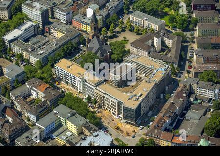 , cantiere di un complesso residenziale Kastanienhoefe a Essen, 23.06.2016, vista aerea, Germania, Renania Settentrionale-Vestfalia, Area della Ruhr, Essen Foto Stock