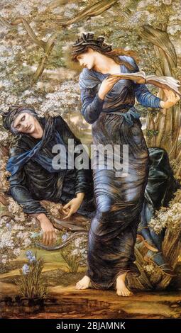 Edward Burne-Jones, la beguiling di Merlin, pittura, 1874 Foto Stock