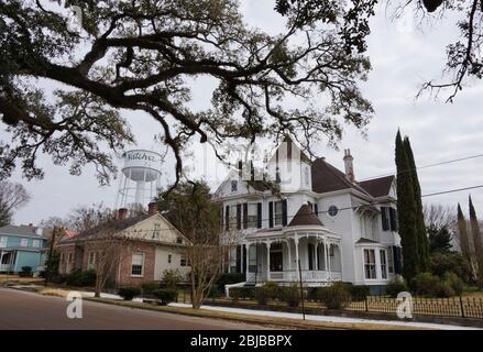 Natchez USA - 5 Febbraio 2015 - Antica dimora a Natchez in Mississippi USA Foto Stock