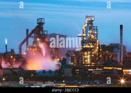 Tata Steel Works, Port Talbot, Swansea, Glamorgan, Galles, Regno Unito