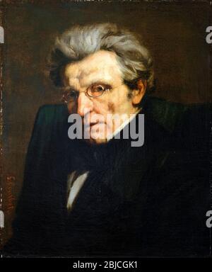 Gustave Courbet, Charles Suisse, fondatore della scuola d'arte, Académie Suisse, ritratto, 1861 Foto Stock