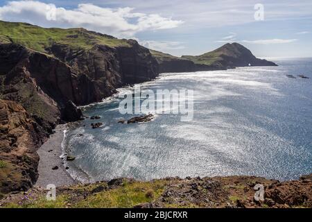 Costa di Sao Lourenco in una giornata di sole Foto Stock