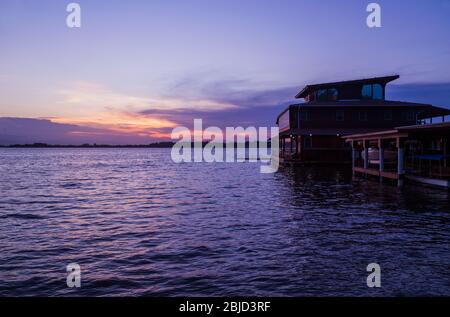 Atlantic tramonto al mare in Bocas del Toro. Panama. Foto Stock