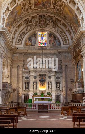 Interno di Madonna di San Biagio, Montepulciano, Toscana, Italia Foto Stock