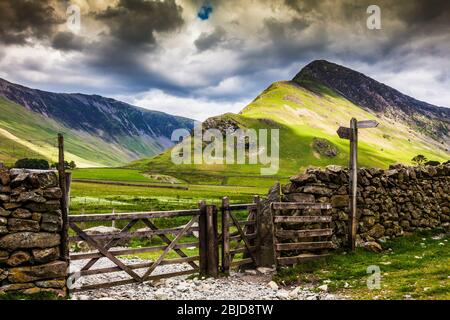 Fleetwith Pike nel Lake District National Park, Cumbria, Inghilterra, Regno Unito Foto Stock