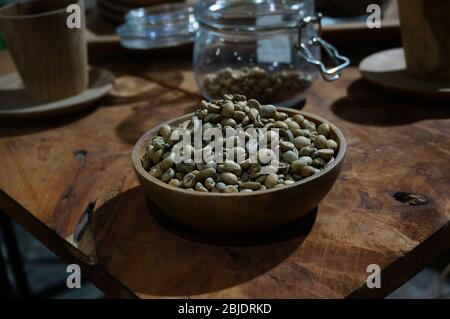 caffè arrosto e crudi Foto Stock