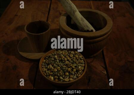 caffè arrosto e crudi Foto Stock