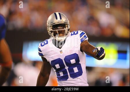 05 settembre 2012: Il ricevitore largo di Dallas Cowboys Dez Bryant (88) durante una settimana 1 NFL di incontri tra i Dallas Cowboys e New York Giants a MetLife Foto Stock