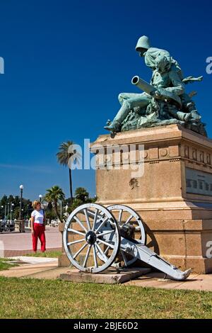 Battaglia di Masotto Monumento, Piazzale batteria Masotto, Città di Messina, Sicilia, Italia Foto Stock