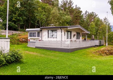Case mobili a Viken Gjestehavn, Norvegia Foto Stock
