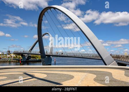 Il molo di Elizabeth Bridge in Perth, Western Australia Foto Stock
