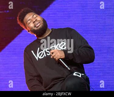 22 MAGGIO: Khalid si esibisce durante il Roxy Tour presso l'Infinite Energy Arena il 22 maggio 2018 a Duluth, Georgia. CREDITO: Chris McKay / MediaPunch Foto Stock