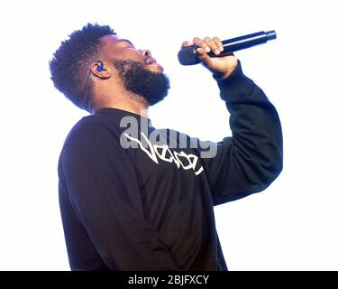 22 MAGGIO: Khalid si esibisce durante il Roxy Tour presso l'Infinite Energy Arena il 22 maggio 2018 a Duluth, Georgia. CREDITO: Chris McKay / MediaPunch Foto Stock