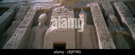Abu Simbel Egitto Tempio di Hathor e Nefertari Foto Stock