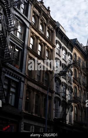 Edifici storici di Soho New York Foto Stock