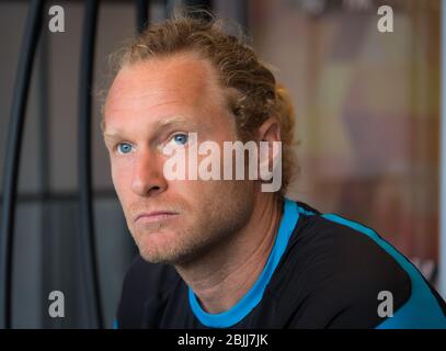 Dmitry Tursunov durante l'All Access Hour al torneo di tennis obbligatorio Mutua Madrid Open WTA Premier 2019 Foto Stock