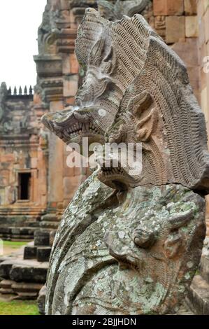 Cinque teste serpente statua stile cambogia. Foto Stock