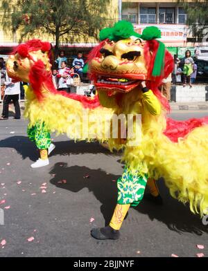 Khon Kaen - 21 novembre 2009: Drago cinese al Festival della seta. Si tratta di un evento annuale. Foto Stock