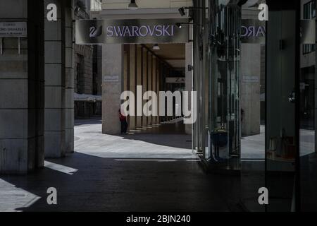 Vista generale di Milano durante il blocco a causa dell'emergenza coronavirus, Milano, 29 aprile 2020 Foto Stock