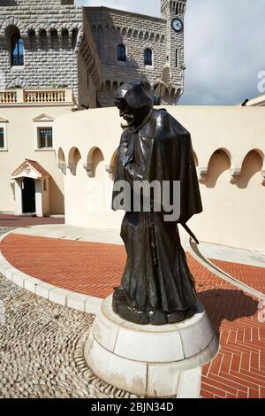 Statua di Francesco Grimaldi, chiamata (Malizia la ruse), Principato di Monaco. Foto Stock