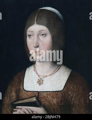 ISABELLA i DI CASTIGLIA (1451-1504) moglie di Ferdinando II Foto Stock