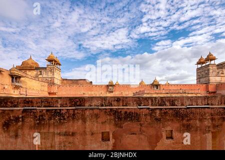 Palazzo di Raja Man Singh nel Forte Amer a Jaipur, Rajasthan, India Foto Stock