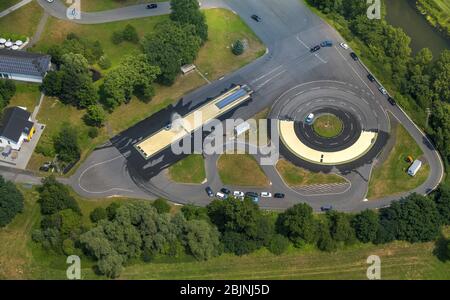 , Guida sicurezza Area di formazione ADAC Trainingsanlage Haltern, 20.06.2017, vista aerea, Germania, Renania settentrionale-Vestfalia, Haltern am See Foto Stock