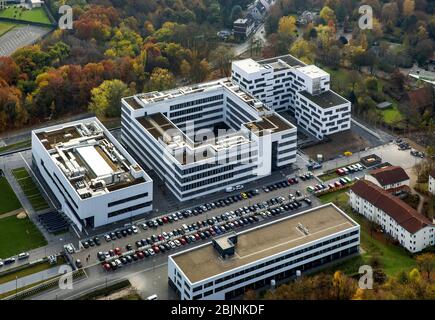 Università di Scienze applicate Scuola di Salute nel campus di salute a Bochum-Querenburg, 14.11.2016, vista aerea, Germania, Nord Reno-Westfalia, Ruhr Area, Bochum Foto Stock