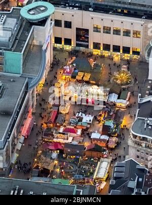 , mercato di natale sulla piazza Alter Markt a Dortmund, 23.11.2016, vista aerea, Germania, Renania settentrionale-Vestfalia, Ruhr Area, Dortmund Foto Stock