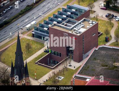 , Museo di Archeologia a Herne, 04.02.2017, vista aerea, Germania, Renania Settentrionale-Vestfalia, Area della Ruhr, Herne Foto Stock