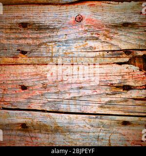 Texture di vecchi assi di legno, può essere usato come sfondo con spazio per il vostro testo Foto Stock